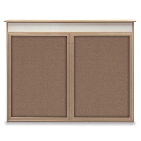 United Visual Products Single Door Enclosed Indoor Letterboard UV1125-BRONZE-BURGUN